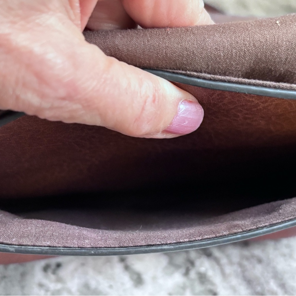 Vegan Leather-Style Saddle Crossbody Bag in Brown - Picture 9 of 10